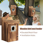 Maison à Oiseaux en Bois avec Mangeoire – Facile à Nettoyer et à Suspendre - Vignette | Ma boutique