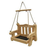 Mangeoire à oiseaux en bois – forme banc suspendue - Vignette | Le Refuge des oiseaux