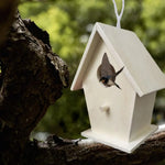 Nid à Oiseaux en Bois Blanc – Maison Murale Résistante pour Petits Oiseaux - Vignette | Ma boutique