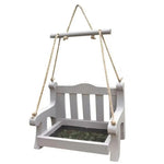 Mangeoire à oiseaux en bois – forme banc suspendue - Vignette | Le Refuge des oiseaux