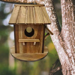 Nichoir Suspendu en Bois Style Château – Maison Artisanale pour Mésanges - Vignette | Ma boutique