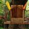 Mangeoire Pour Écureuil En Bois, Grande Capacité, Maison Avec Toit, Stations D'Alimentation Pour Écureuil, Décoration De Jardin Pour Maïs Et Cacahuètes