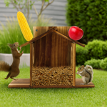 Mangeoire pour Écureuils en Pin – Distributeur Grande Capacité avec Vitre - Vignette | Le Refuge des oiseaux