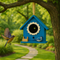 Nichoir Suspendu en Bois – Mangeoire Décorative pour Oiseaux