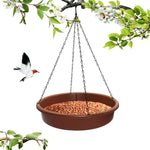 Mangeoire à oiseaux suspendue avec bain – Station d’eau décorative pour jardin - Vignette | Le Refuge des oiseaux