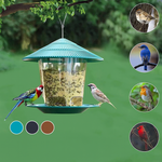 Mangeoire à oiseaux transparente suspendue pour jardin - Vignette | Le Refuge des oiseaux