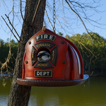 Mangeoire pour rouge-gorges – Design Casque de Pompier en Résine - Vignette | Le Refuge des oiseaux