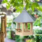 Mangeoire Oiseaux en Bois Suspendue – Maison Naturelle Extérieure - Vignette | Ma boutique