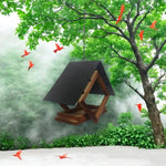 Mangeoire à Oiseaux Design Moderne en bois – Modèle Suspendu - Vignette | Le Refuge des oiseaux