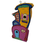 Nichoir en Bois Fait Main Style Whoville – Grande Maison Suspendue pour Oiseaux - Vignette | Ma boutique