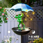 Mangeoire Solaire Grenouille avec Parapluie – Décoration de Jardin Originale - Vignette | Le Refuge des oiseaux