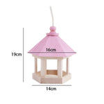 Mangeoire Oiseaux en Bois Suspendue – Maison Naturelle Extérieure - Vignette | Ma boutique