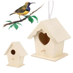 Mini Cage À Oiseaux En Bois Suspendue En Plein Air, Boîte De Jardin, Décoration De Cour De Maison, Produits Pour Oiseaux, Nid De Perroquet En Bois - Vignette | Ma boutique