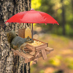 Table de Pique-Nique pour Écureuils – Mangeoire Originale avec Parapluie - Vignette | Le Refuge des oiseaux