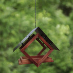 Mangeoire à Oiseaux Design Moderne en bois – Modèle Suspendu - Vignette | Le Refuge des oiseaux