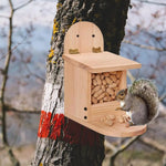 Mangeoire pour Écureuils en Bois – Distributeur Grande Capacité avec Couvercle - Vignette | Le Refuge des oiseaux