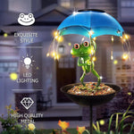 Mangeoire Solaire Grenouille avec Parapluie – Décoration de Jardin Originale - Vignette | Le Refuge des oiseaux