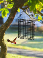 Mangeoire carrée en métal noir pour pain de graisse - Vignette | Ma boutique