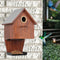 Bird Houses for outside with Feeder Ornament Creative Sturdy Birdhouse Hanging for Cottages Country Yard Outdoor Bluebirds