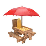 Table de Pique-Nique pour Écureuils – Mangeoire Originale avec Parapluie - Vignette | Le Refuge des oiseaux