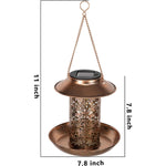 Mangeoire solaire pour oiseaux décorative en métal - Vignette | Le Refuge des oiseaux