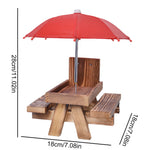 Table de Pique-Nique pour Écureuils – Mangeoire Originale avec Parapluie - Vignette | Le Refuge des oiseaux