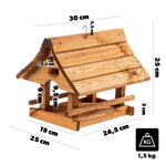 Mangeoire à Oiseaux en Bois Naturel – Maison Suspendue - Vignette | Ma boutique