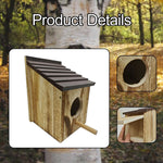 Nichoir Extérieur en Bois avec Aération et Fenêtre d’Observation – Pour Oiseaux Bleus et Petits Oiseaux - Vignette | Ma boutique