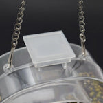 Mangeoire à oiseaux en acrylique transparente suspendue - Vignette | Le Refuge des oiseaux