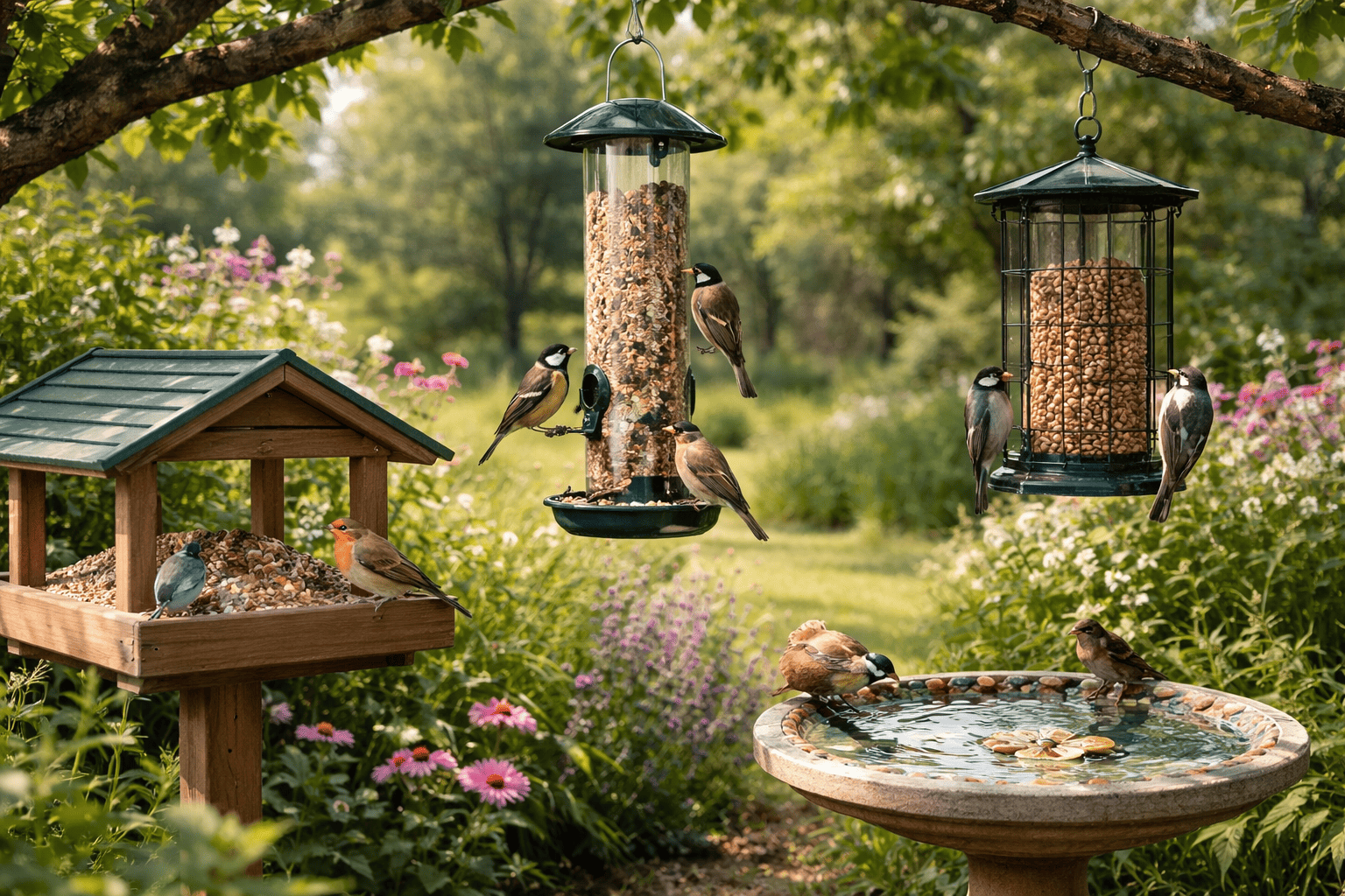 comment faire venir des oiseaux dans une mangeoire ?