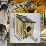 Nichoir Extérieur en Bois avec Aération et Fenêtre d’Observation – Pour Oiseaux Bleus et Petits Oiseaux - Vignette | Ma boutique