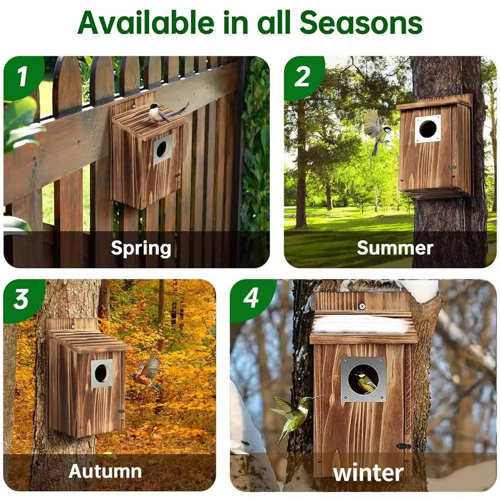 Maison À Oiseaux En Bois, Nid D'Oiseau Résistant Aux Intempéries, Boîte De Couchage D'Élevage, Maison À Oiseaux Suspendue, Fournitures Pour Animaux De Compagnie Pour Perroquets, Perruche