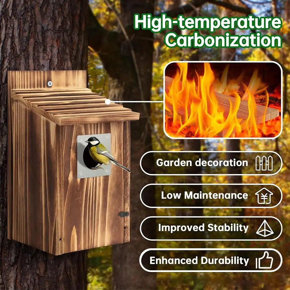 Maison À Oiseaux En Bois, Nid D'Oiseau Résistant Aux Intempéries, Boîte De Couchage D'Élevage, Maison À Oiseaux Suspendue, Fournitures Pour Animaux De Compagnie Pour Perroquets, Perruche