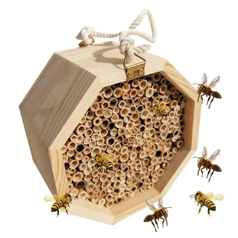 Hôtel D'Abeilles En Bois, Ruche D'Abeilles, Palais Pollinant, Maison De Papillon, Habitat De Guêpes Pour Jardin, Balcon, Arrière-Cour, Patio Extérieur