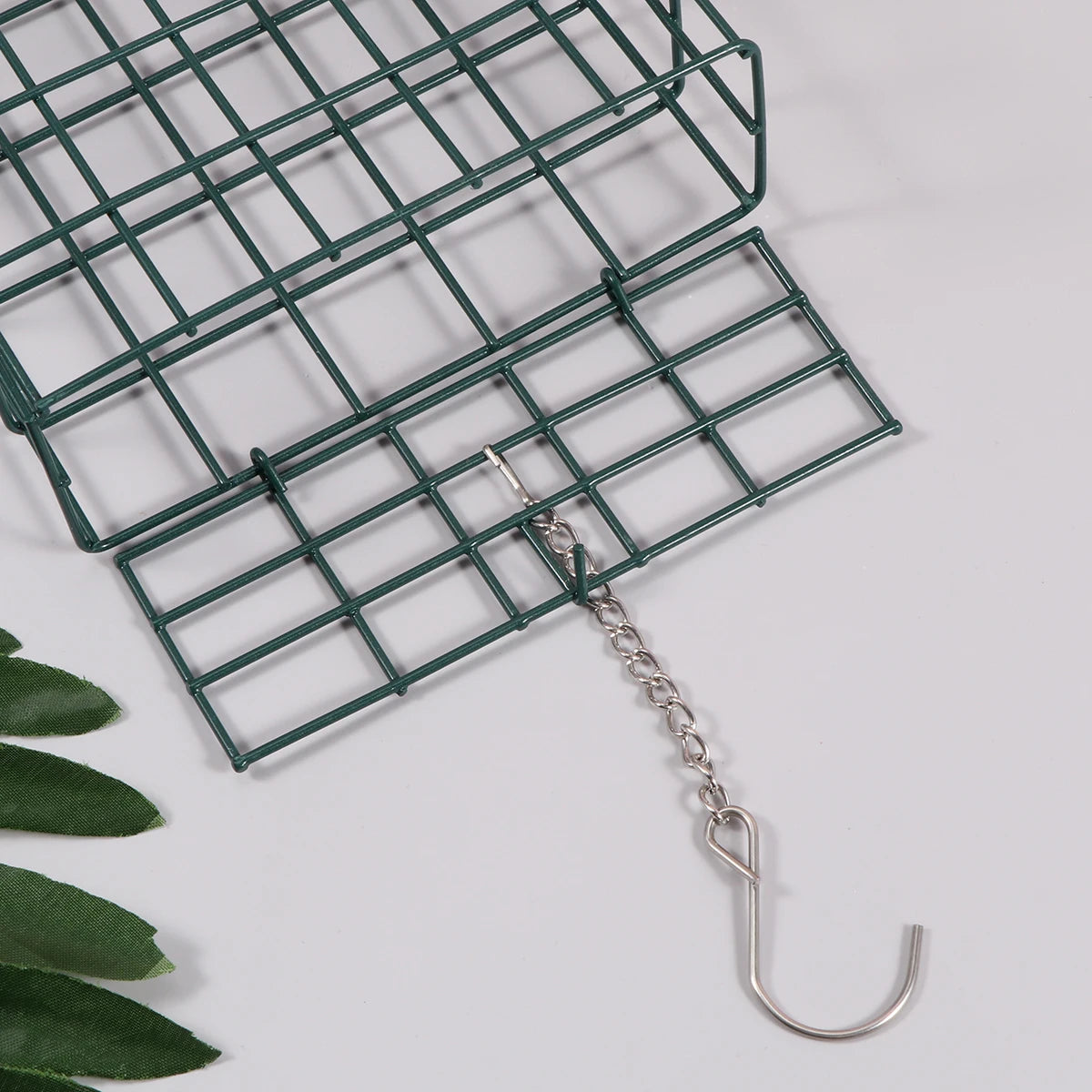 Bird Feeder Simple Square Durable Iron Craft Pigeon Holder Rack Small Bowl Feeding Tool Nature Style Pet Supplies