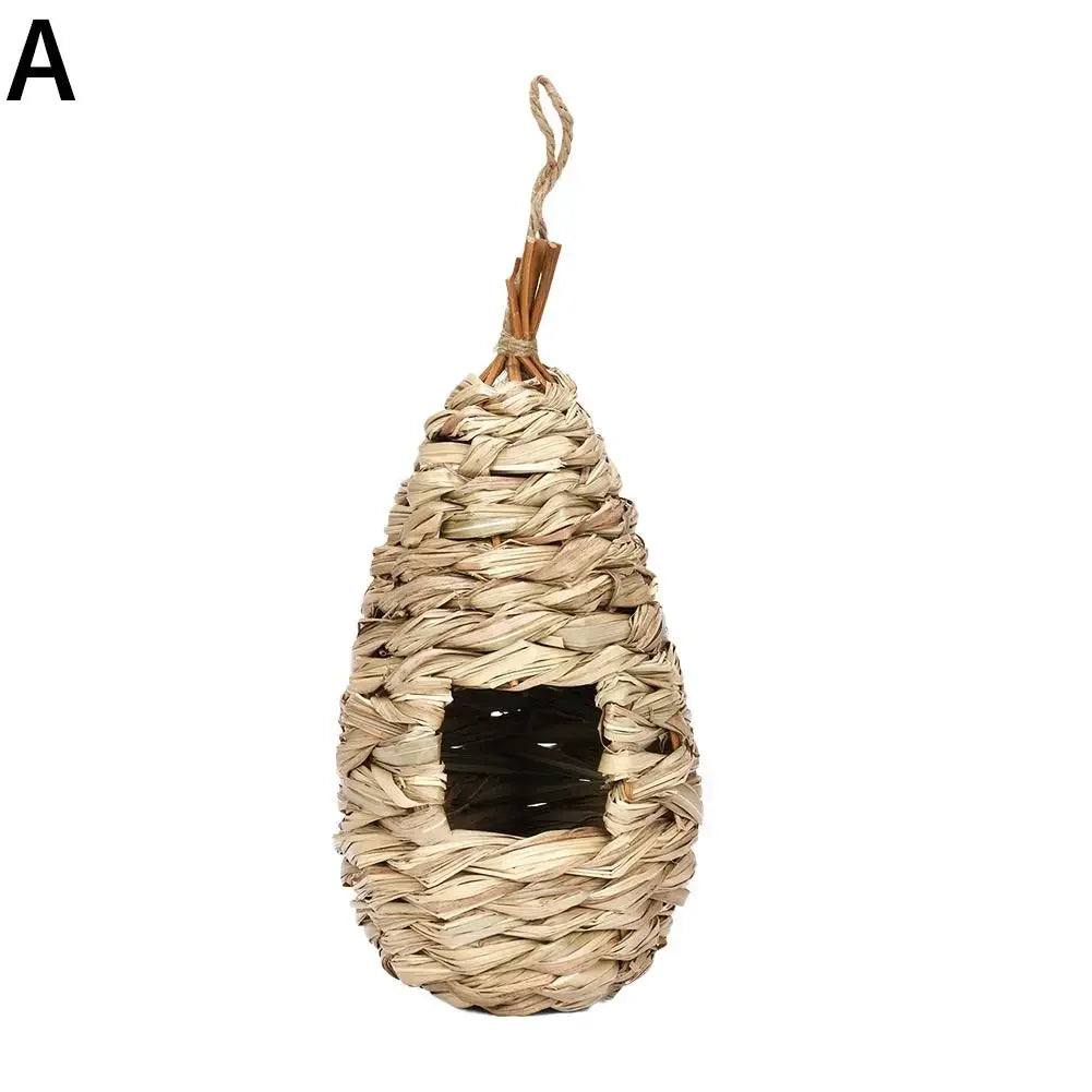Nid D'Herbe Tissé À La Main, Gourde D'Herbe D'Hibiscus, Maison D'Oiseaux Pour Jardin Extérieur Suspendu À Couver, Accessoire D'Élevage D'Oiseaux Z8B3
