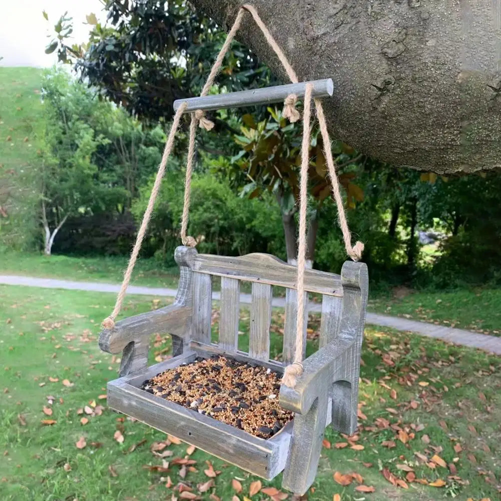 Jardin En Bois Balançoire Siège Banc Casse À Oiseaux Mangeoire À Oiseaux Balcon Cour Cadeau Villa Balcon Mangeoires À Oiseaux Décoration De Jardin En Plein Air