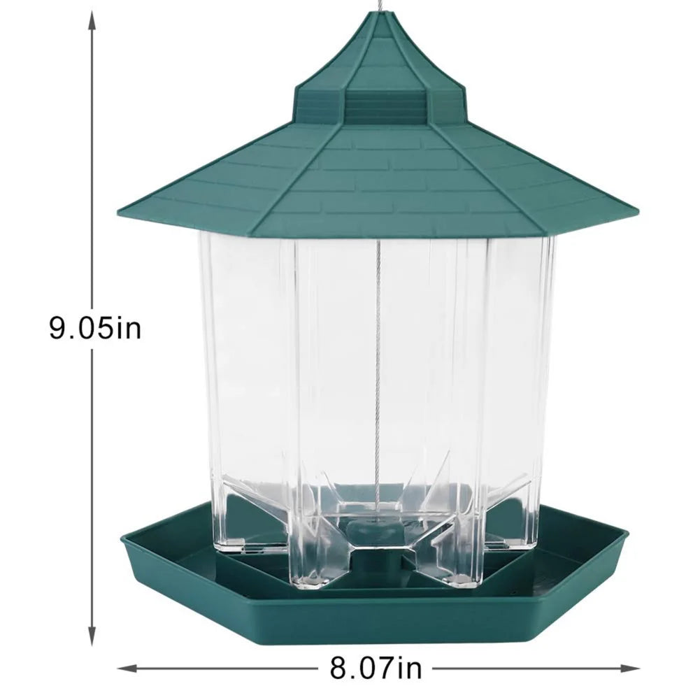 Confrontal-Mangeoire Pour Oiseaux Sauvages, Belvédère Étanche, Conteneur Extérieur Avec Ulà Suspendre, Type De Maison D'Alimentation, Décor Aves