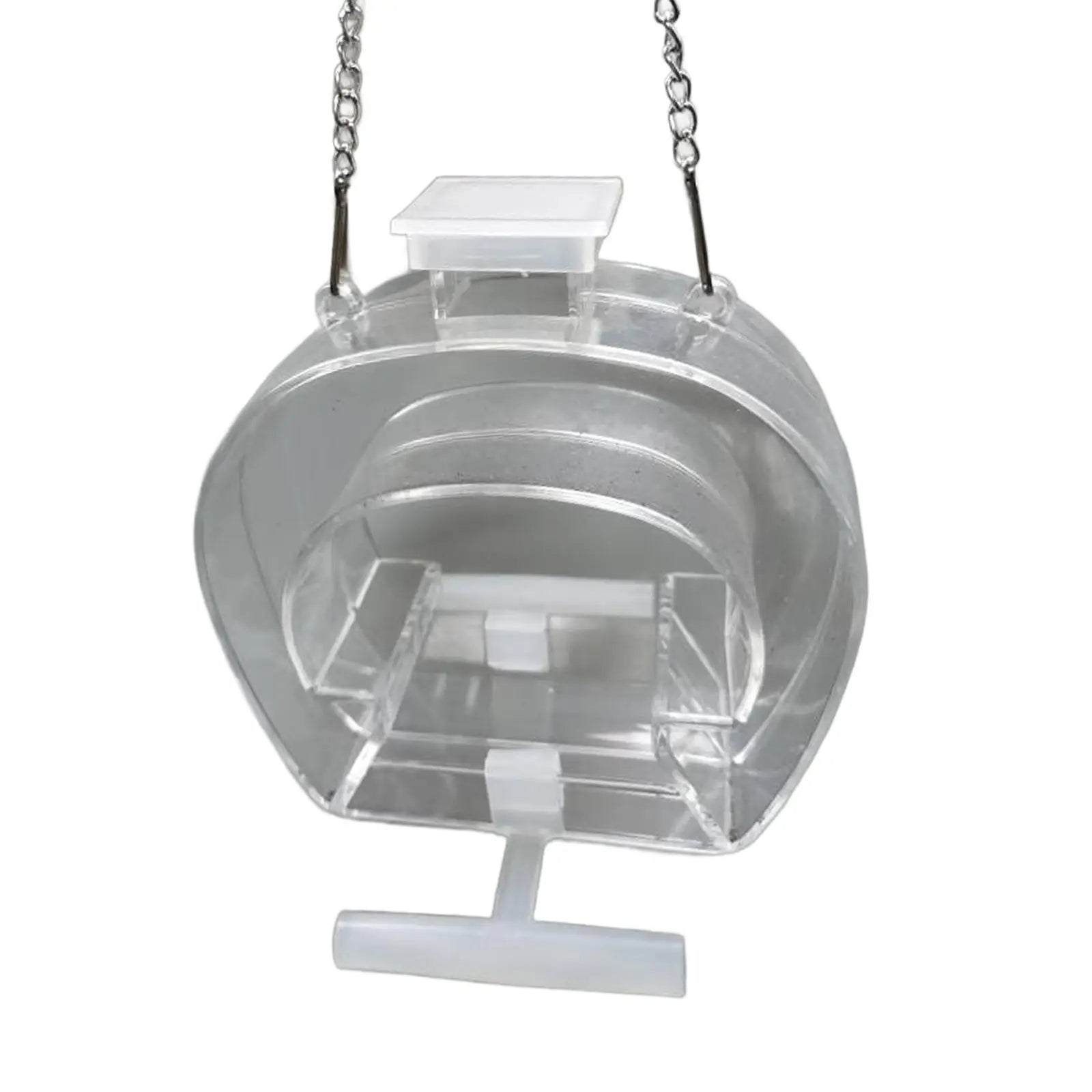 Mangeoires De Fenêtre En Acrylique Transparent, Mangeoires Pour Oiseaux Sauvages, Pour Suspension Extérieure, Jardin, Cour, Avec Chaîne Suspendue