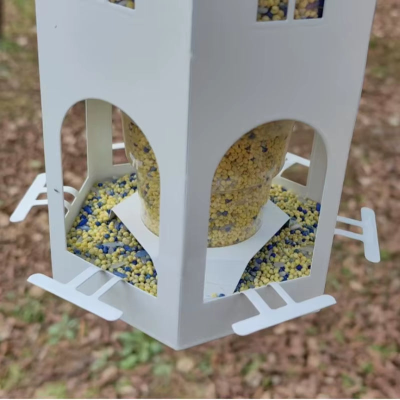 1Pcs Heavy-Duty Metal Suspended Bird Feeder Towers Suitable for Birds. Suitable for Garden, Backyard and Garden Decoration.