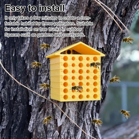 Colonne D'Abeille Murale Imprimée En 3D, Conception En Nid D'Abeille, Maison D'Abeille Suspendue Détachable, Installation Facile, Ruche D'Observation Pour Abeilles