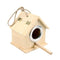 Nid D'Oiseau Suspendu En Bois, Fournitures Pour Oiseaux, Sans Odeur, Grand Espace, Protection Solaire, Imperméable, Surface Lisse, Abri Multiple U