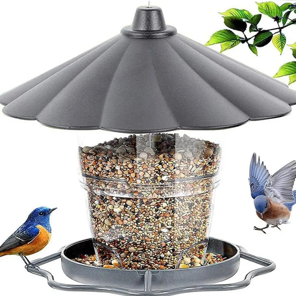 Mangeoire Pour Oiseaux Pour L'Extérieur, Outil D'Alimentation Automatique Suspendu, Mangeoire Pour Oiseaux, Support Distributeur À Trous Multiples, Contai Alimentaire H9P7