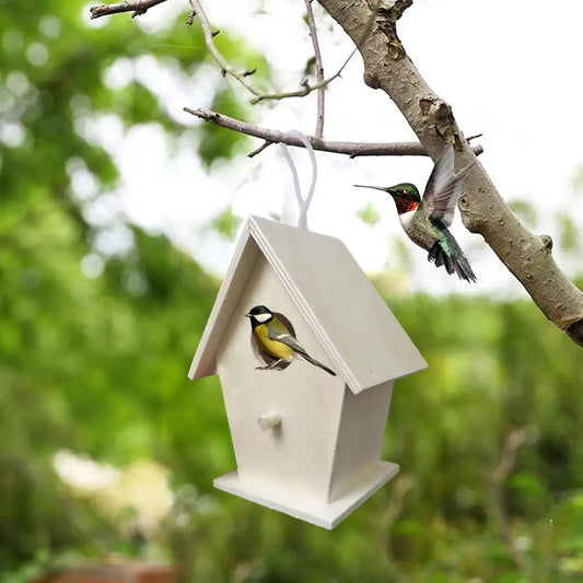 Maison À Oiseaux En Bois, Montage Mural Pour Petits Oiseaux, Joli Nid D'Oiseau Conçu Avec Des Perchoirs, Solide, Résistant Aux Intempéries