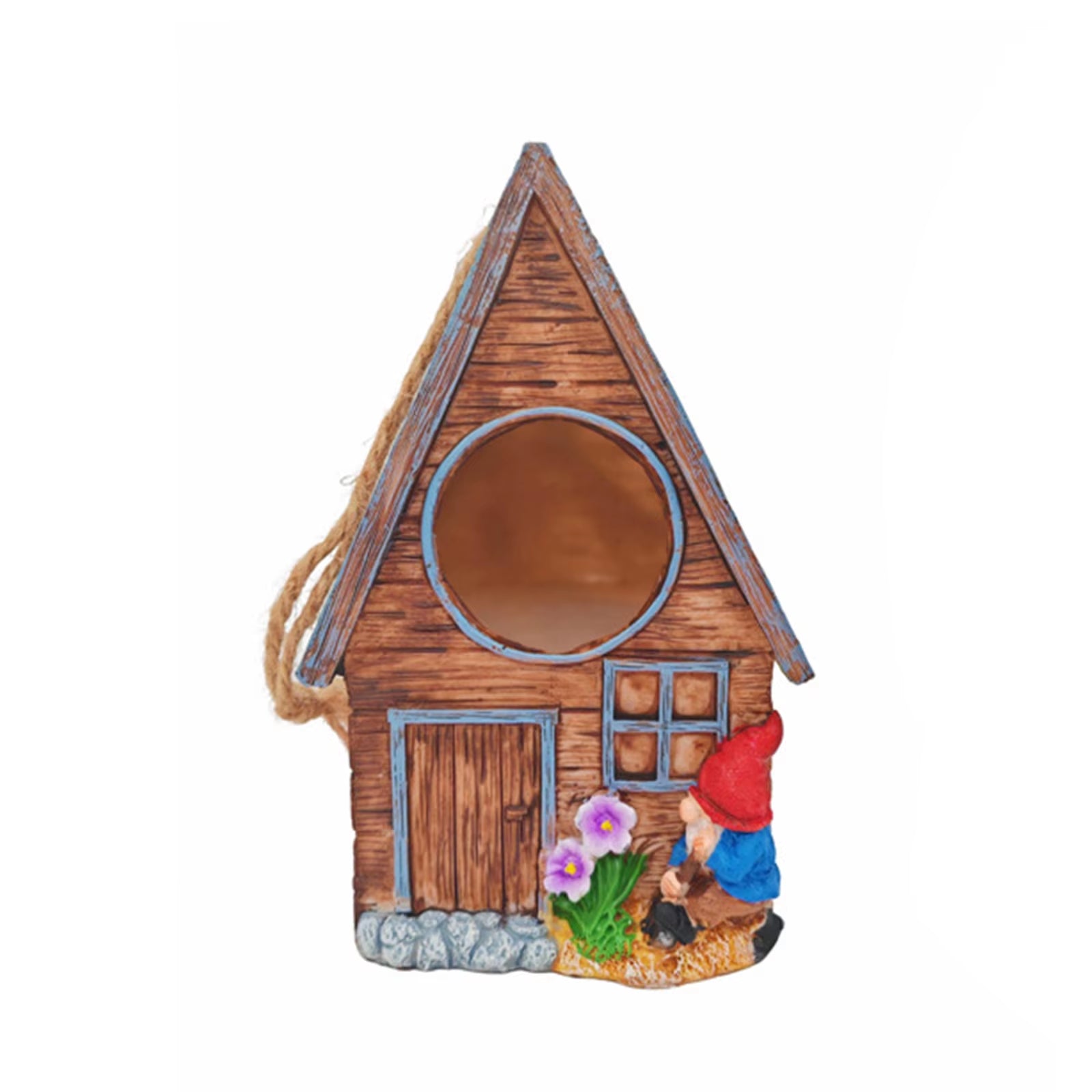 Bird Houses for outside Garden Bird Feeder, Hanging Resin Decorative Bird Nest for Outdoor Garden Decorations Bird Cages