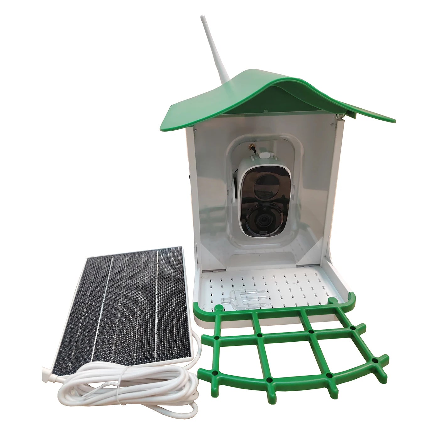 Mangeoire À Oiseaux Intelligente À Énergie Solaire Avec Caméra, Vue En Direct HD Et Alertes Instantanées, Conception Résistante Aux Intempéries IP66, Cadeau Idéal Pour L'Observation Des Oiseaux