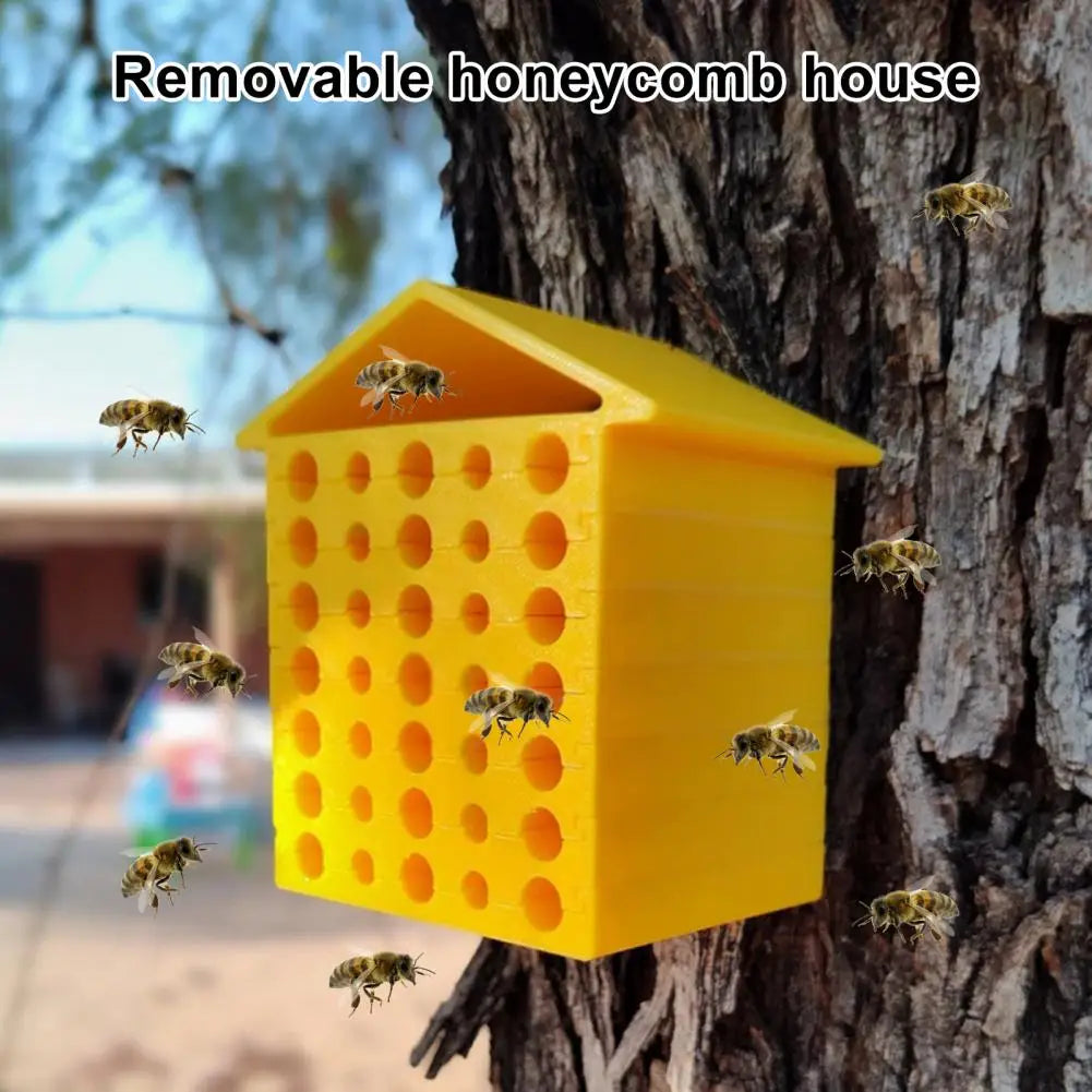 Colonne D'Abeille Murale Imprimée En 3D, Conception En Nid D'Abeille, Maison D'Abeille Suspendue Détachable, Installation Facile, Ruche D'Observation Pour Abeilles