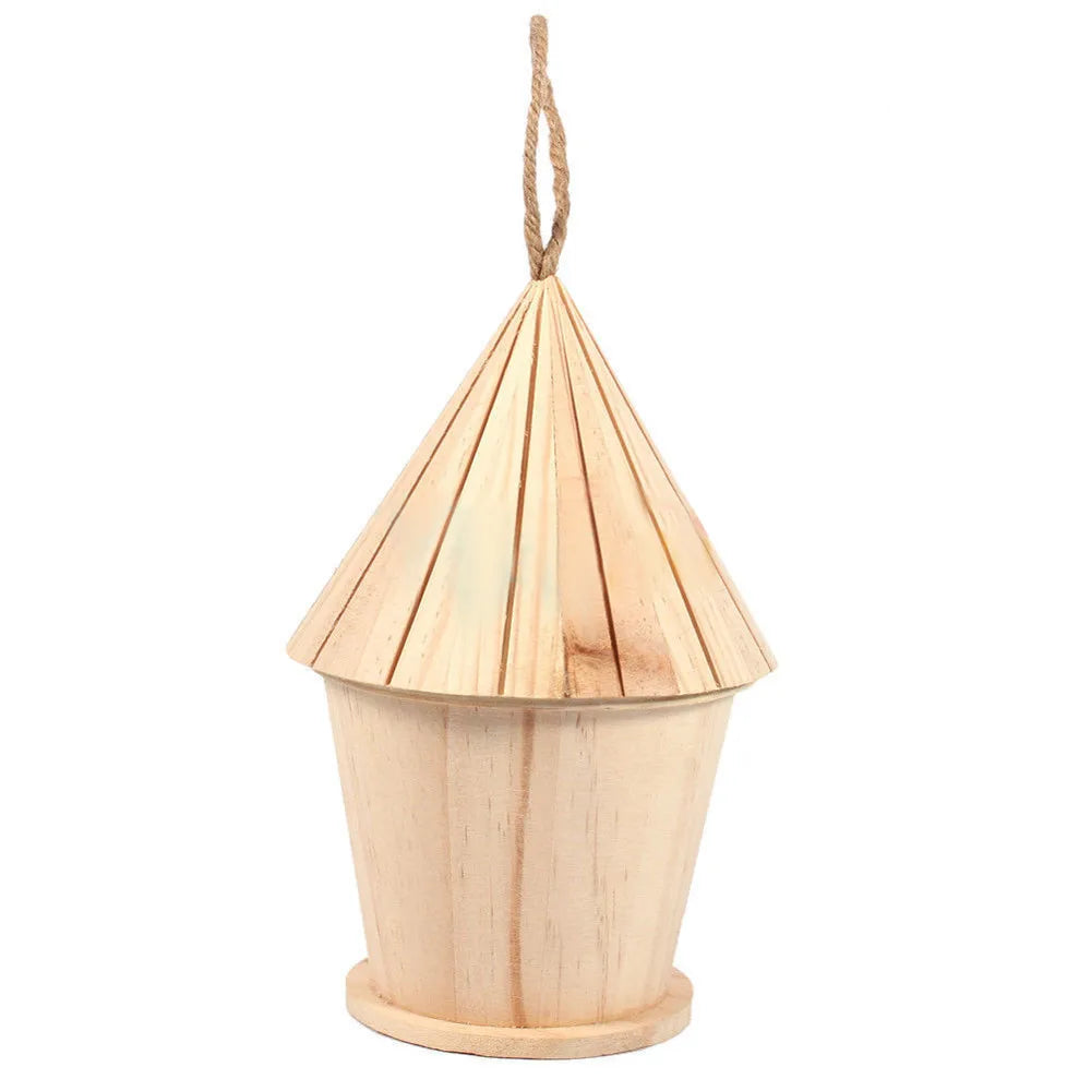 Nichoir En Bois Fait À La Main Avec Perchoir Pour Petits Oiseaux, Nichoir D'Extérieur Pour Peindre, Décor De Jardin, Déterminer