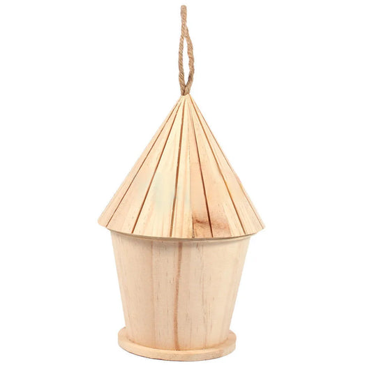 Nichoir En Bois Fait À La Main Avec Perchoir Pour Petits Oiseaux, Nichoir D'Extérieur Pour Peindre, Décor De Jardin, Déterminer