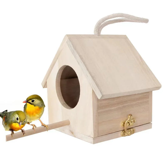 Boîtes À Oiseaux Pour Dégagement Extérieur Avec Poteau, Casse À Oiseaux En Bois Pour L'Extérieur, Jardin Suspendu, Patio, Décoratif Pour Moineau, Colibri